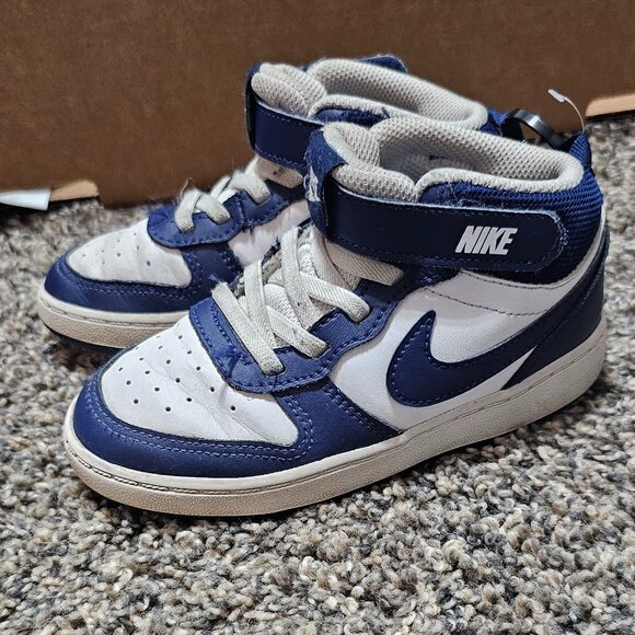 Nike Dunk High Velcro White/Navy - Picture 1 of 5